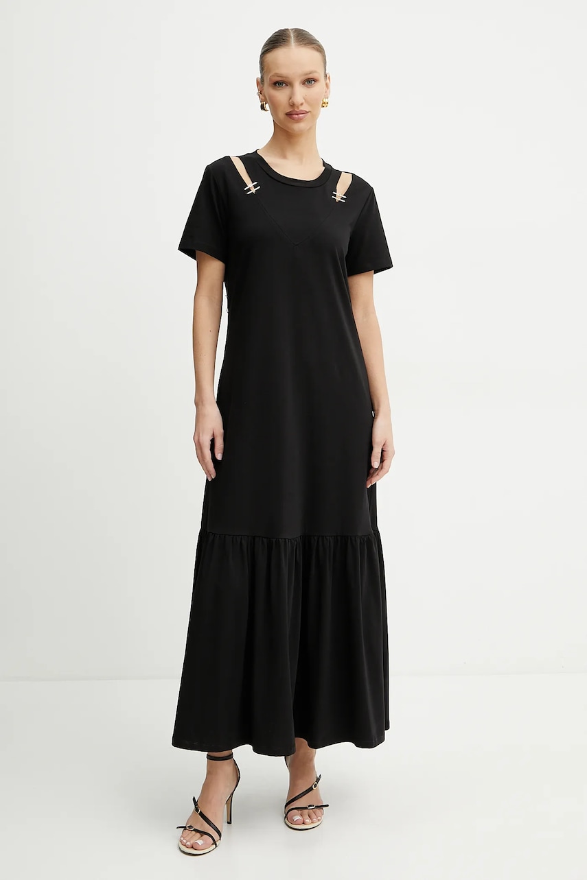 Платье цвет чёрный maxi расклешённое TA5275 JS088 Платье цвет чёрный maxi расклешённое TA5275 JS088