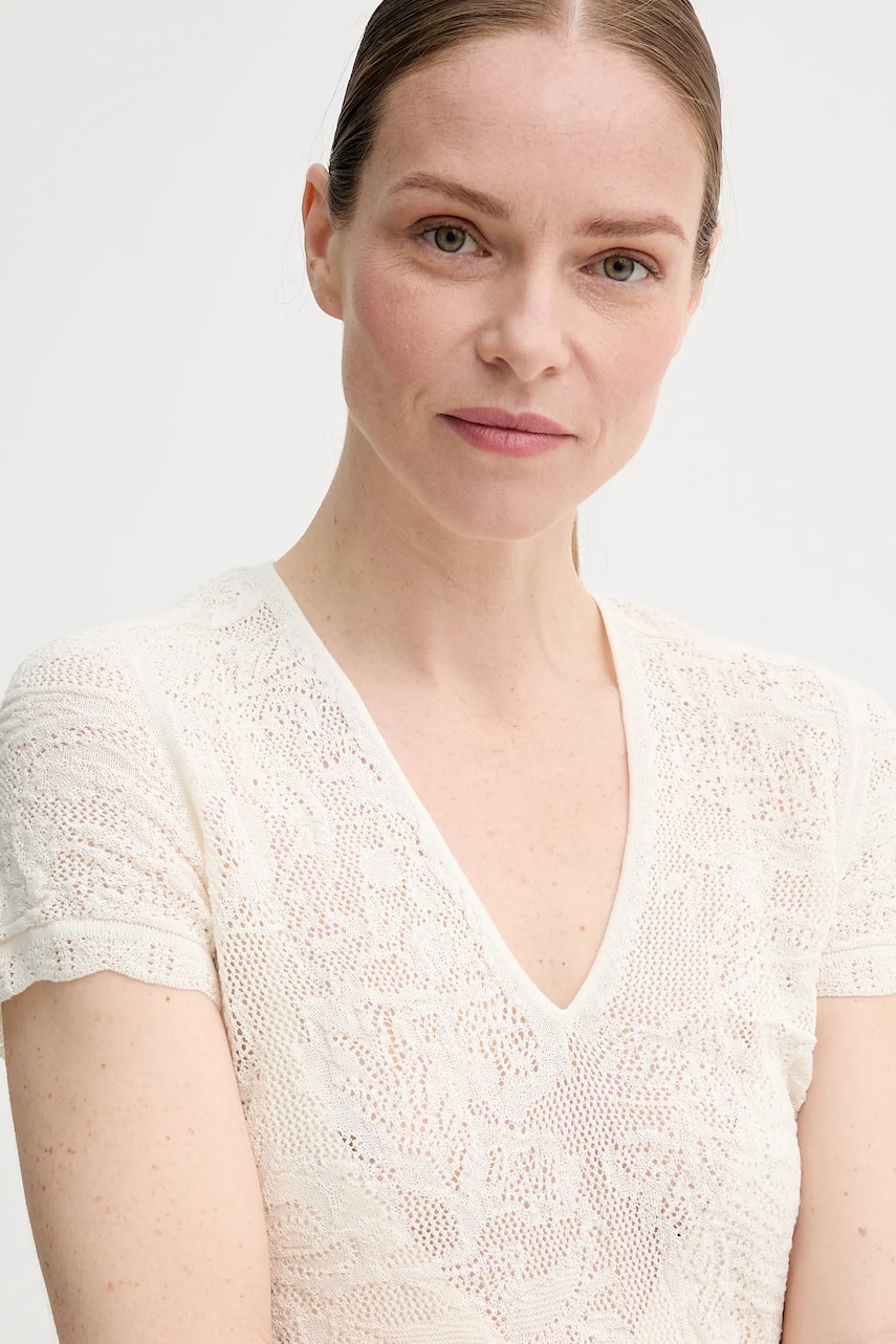Вовняна сукня ZADIG&VOLTAIRE колір бежевий maxi пряма KWDR01193