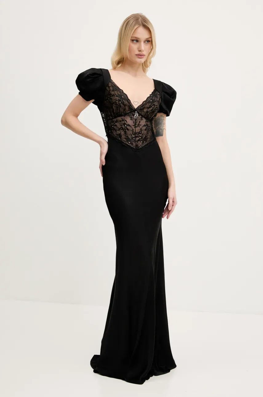 Aniye By rochie culoarea negru, maxi, dreaptă, 185602