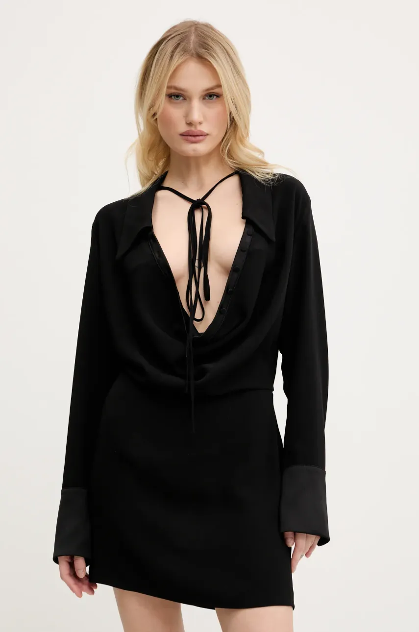 Aniye By rochie culoarea negru, mini, dreaptă, 185683