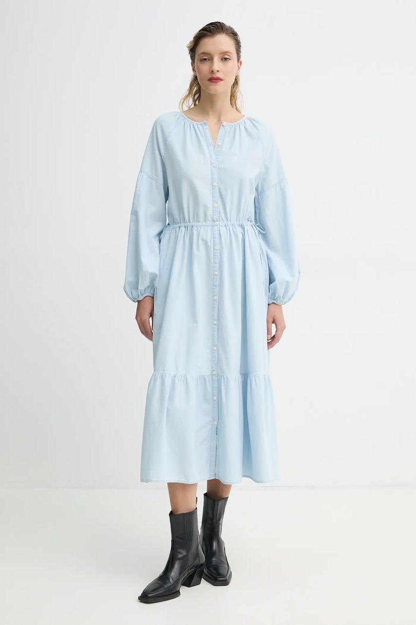 Bavlnené šaty Levi's JOLENE LS MAXI DRESS