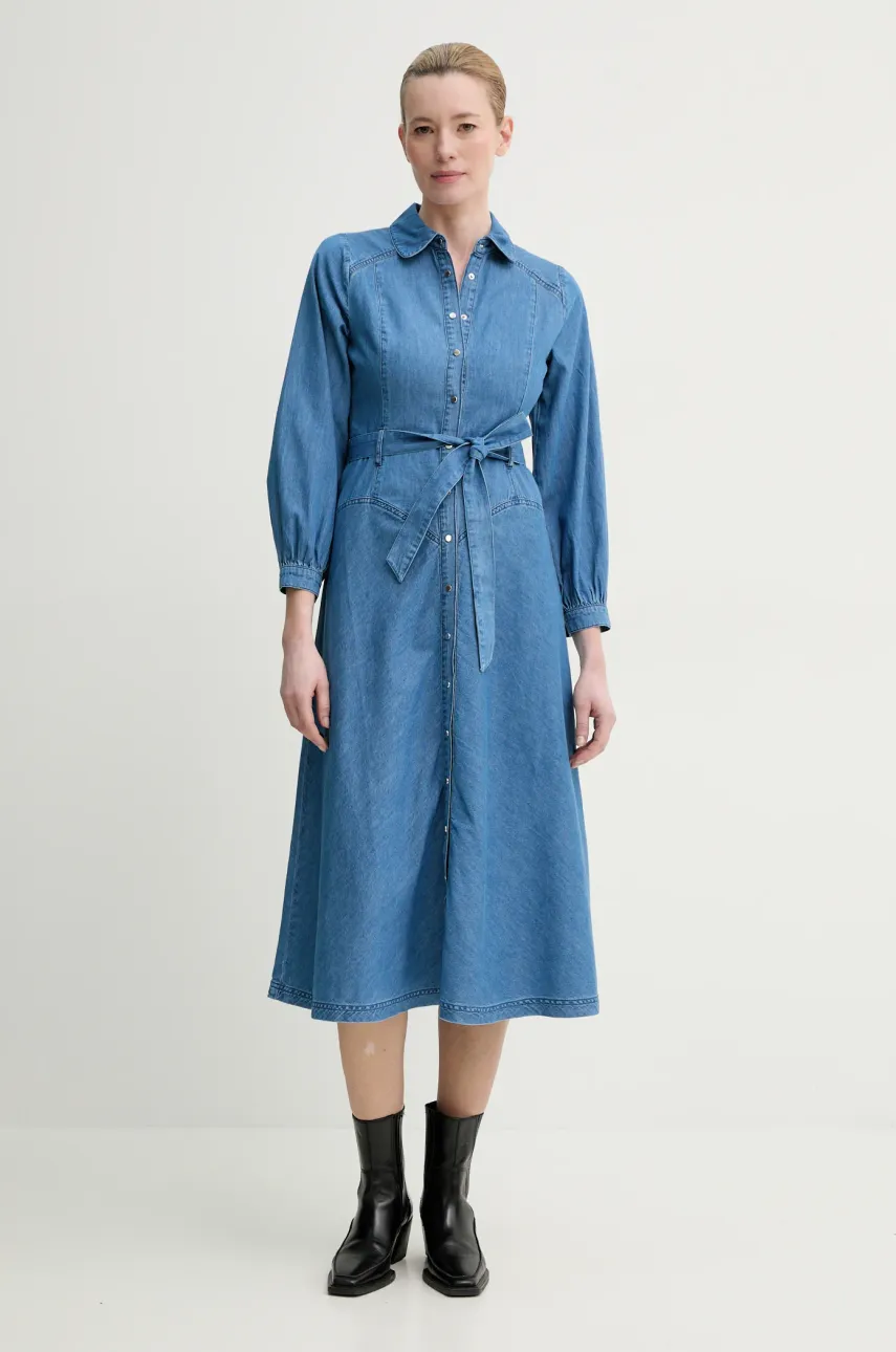 BA&SH rochie LOLA midi, evazată, 1E25LOLA