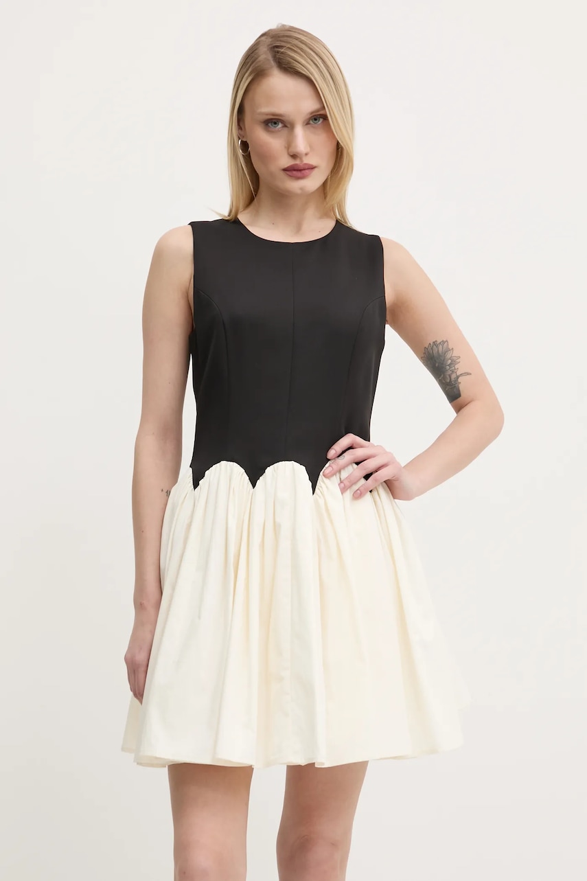Never Fully Dressed rochie Mini Monika culoarea negru, mini, evazati, NFDDR1820 Never Fully Dressed rochie Mini Monika culoarea negru, mini, evazati, NFDDR1820