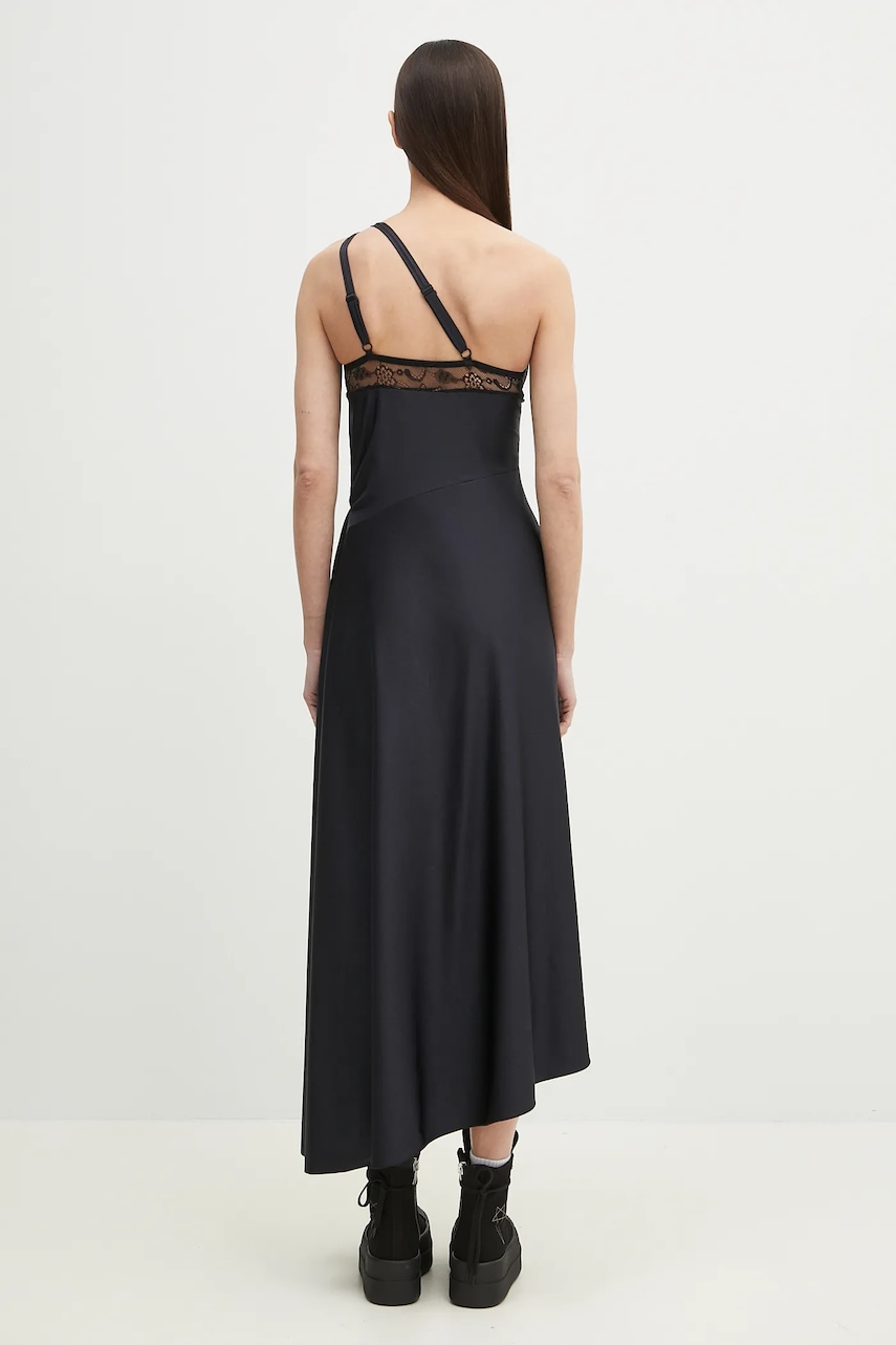 Сукня Coperni Asymmetric Long колір чорний maxi розкльошена COPR135545