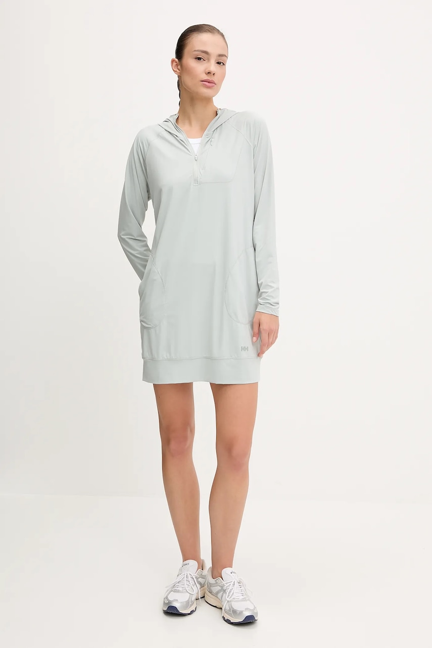Сукня Helly Hansen SHINE SOLEN колір бірюзовий mini пряма 48256