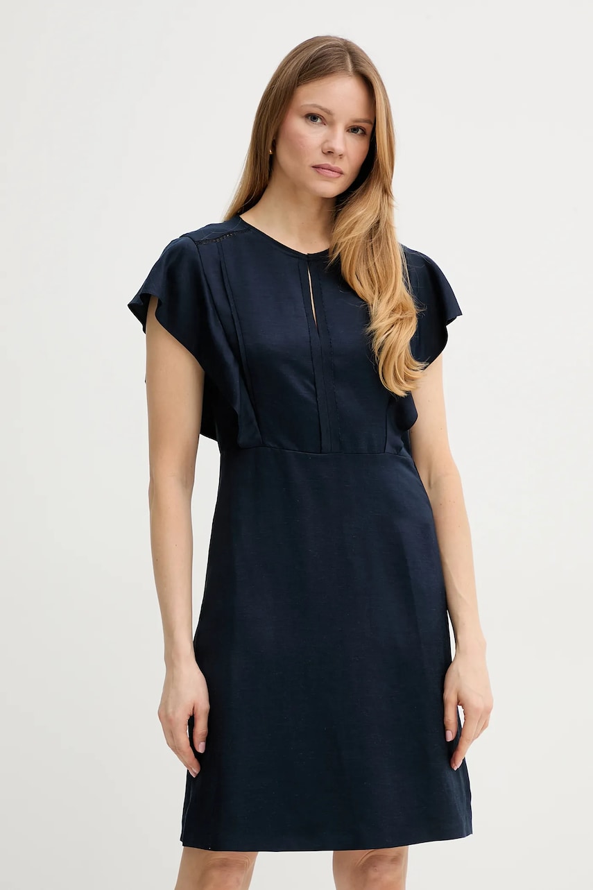 BOSS rochie culoarea bleumarin, mini, dreaptă, 50537402