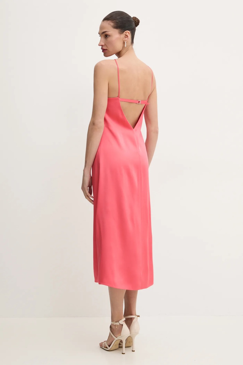 Платье BOSS цвет розовый midi прямое 50537667 Платье BOSS цвет розовый midi прямое 50537667