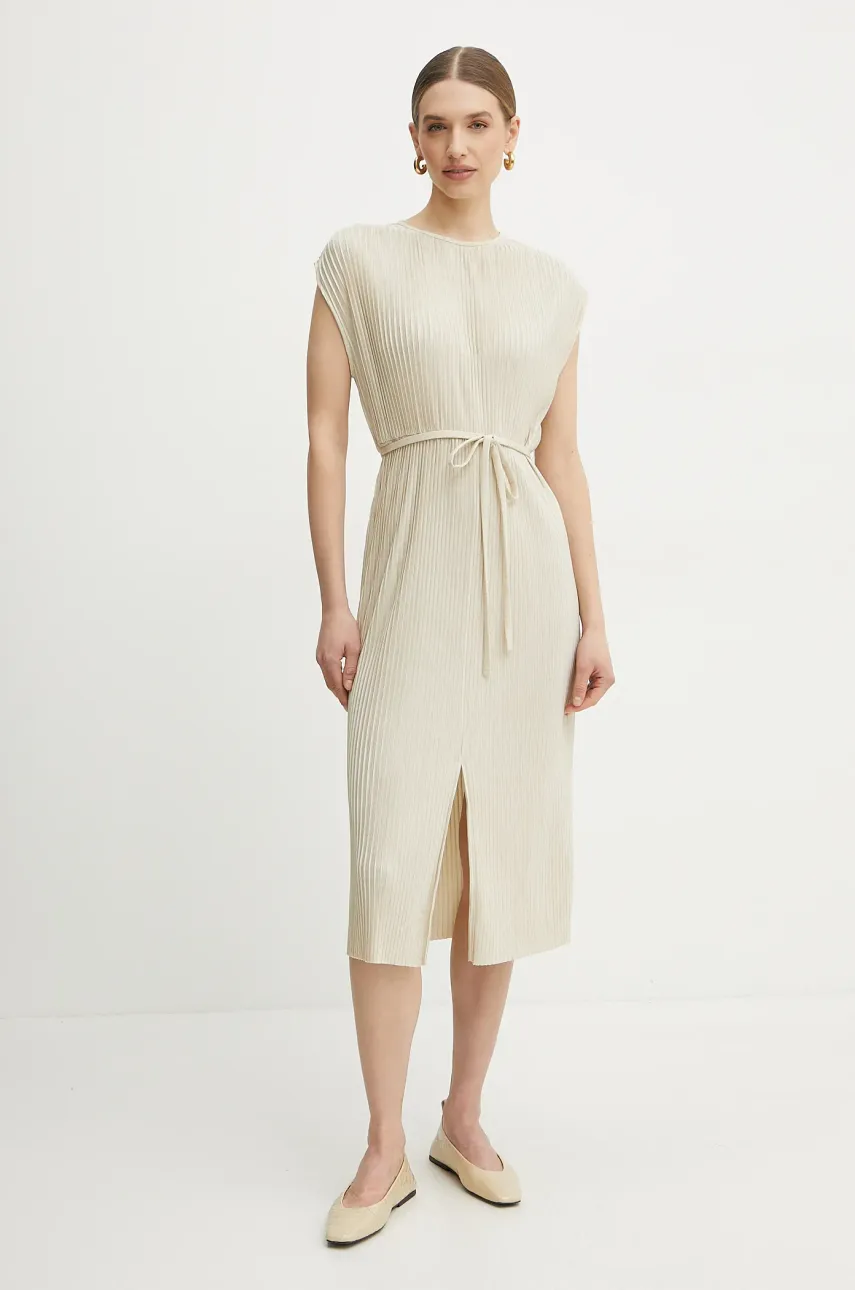 Платье BOSS цвет бежевый midi прямое 50521881 Платье BOSS цвет бежевый midi прямое 50521881