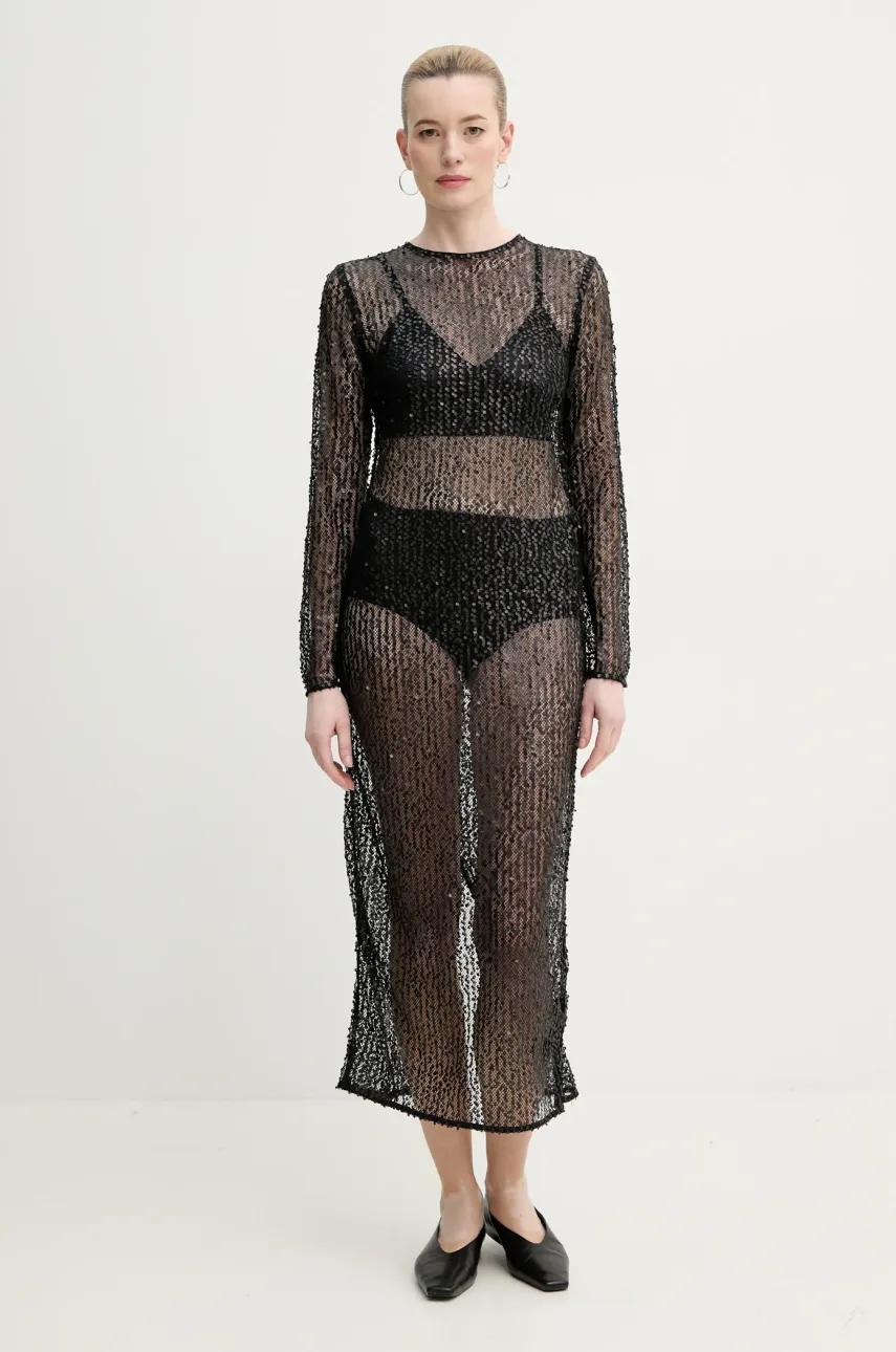 Samsoe Samsoe rochie SAMADDA culoarea negru, maxi, mulată, F25100085