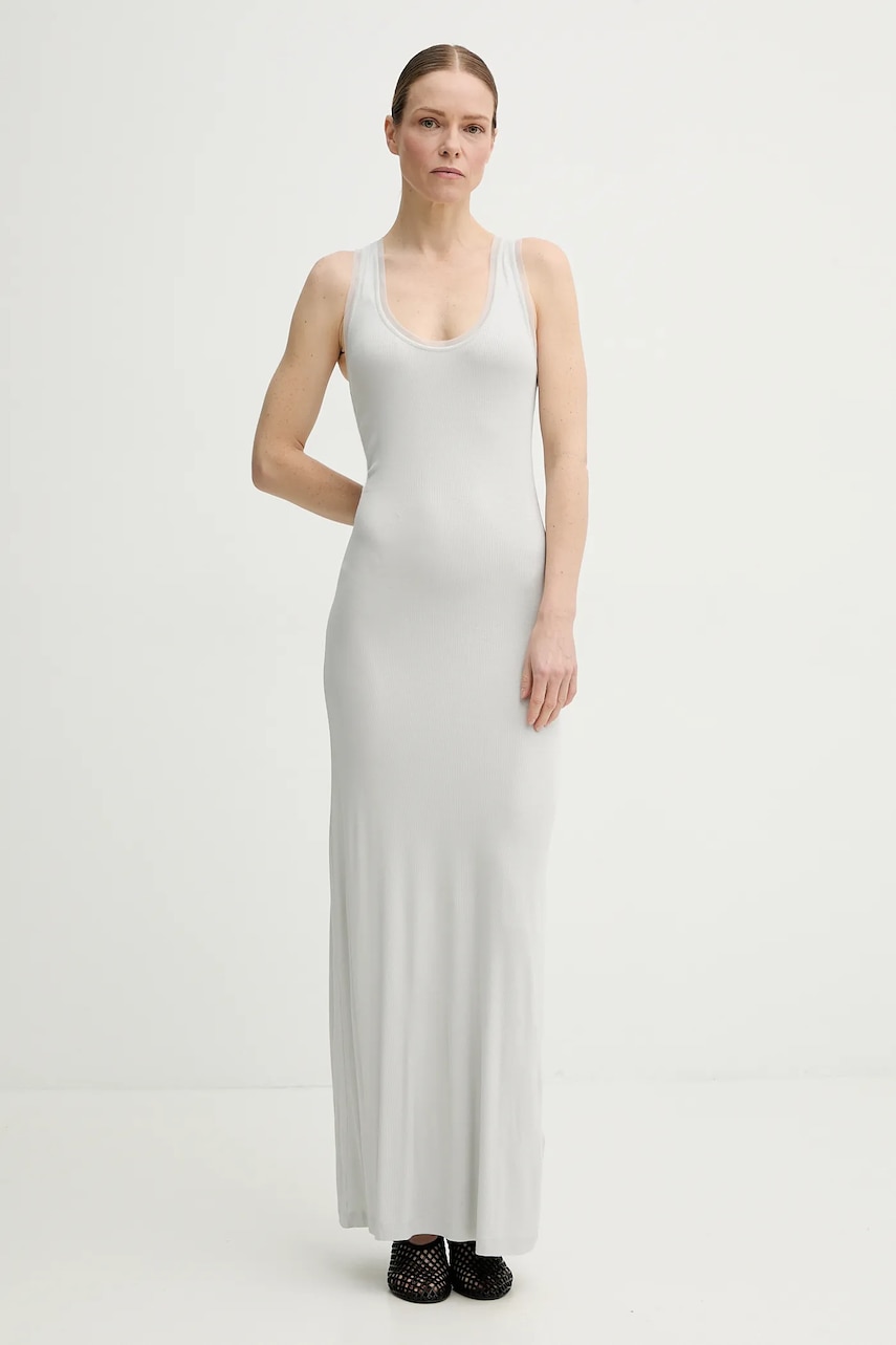 Remain rochie culoarea gri, maxi, mulată, 5024611210