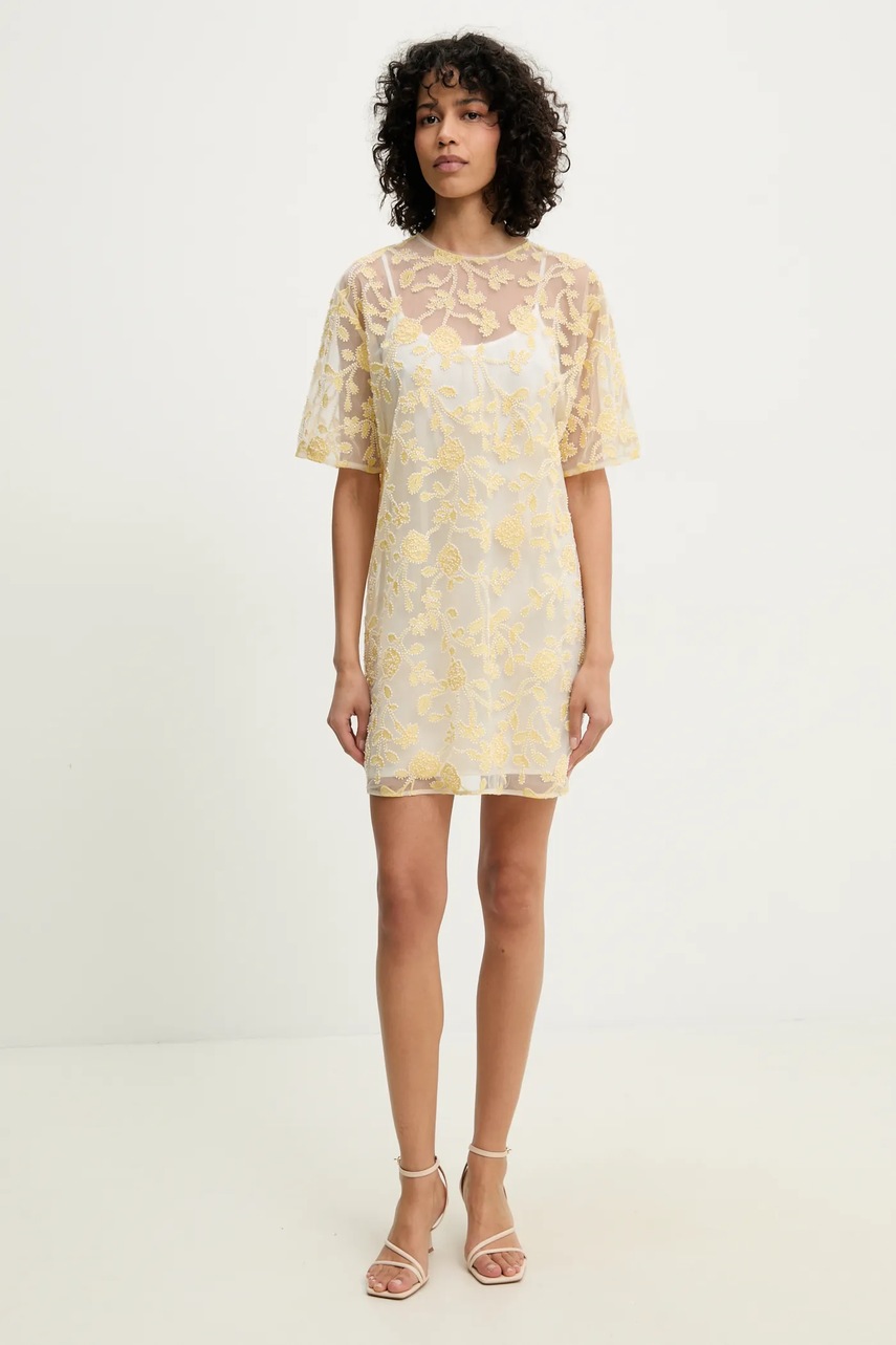 Платье Rotate цвет жёлтый mini oversize 113675858 Платье Rotate цвет жёлтый mini oversize 113675858