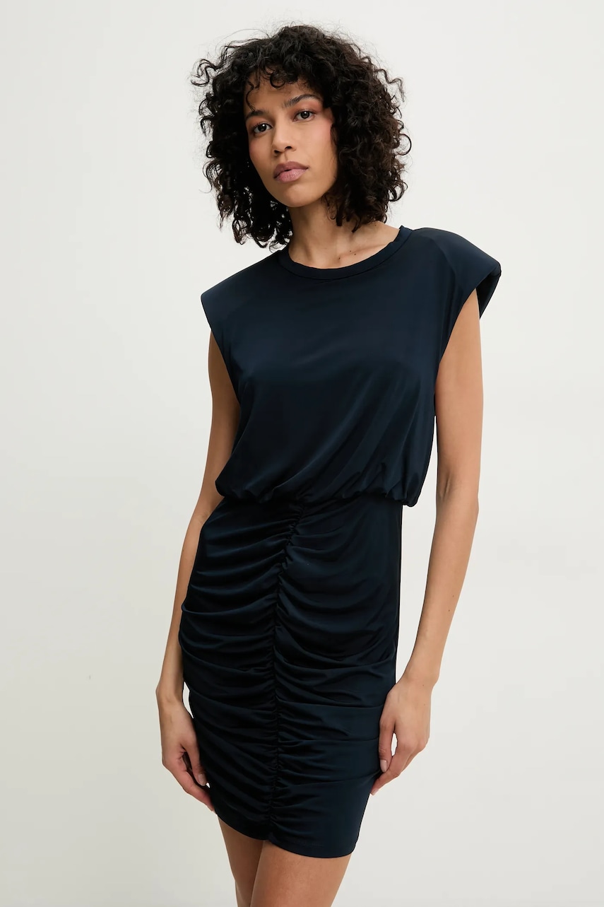 Rotate rochie culoarea bleumarin, mini, mulată, 1137042318