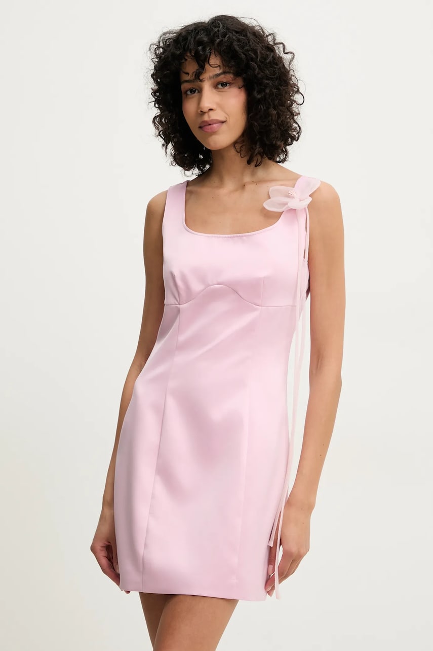 Rotate rochie culoarea roz, mini, mulată, 1144921011