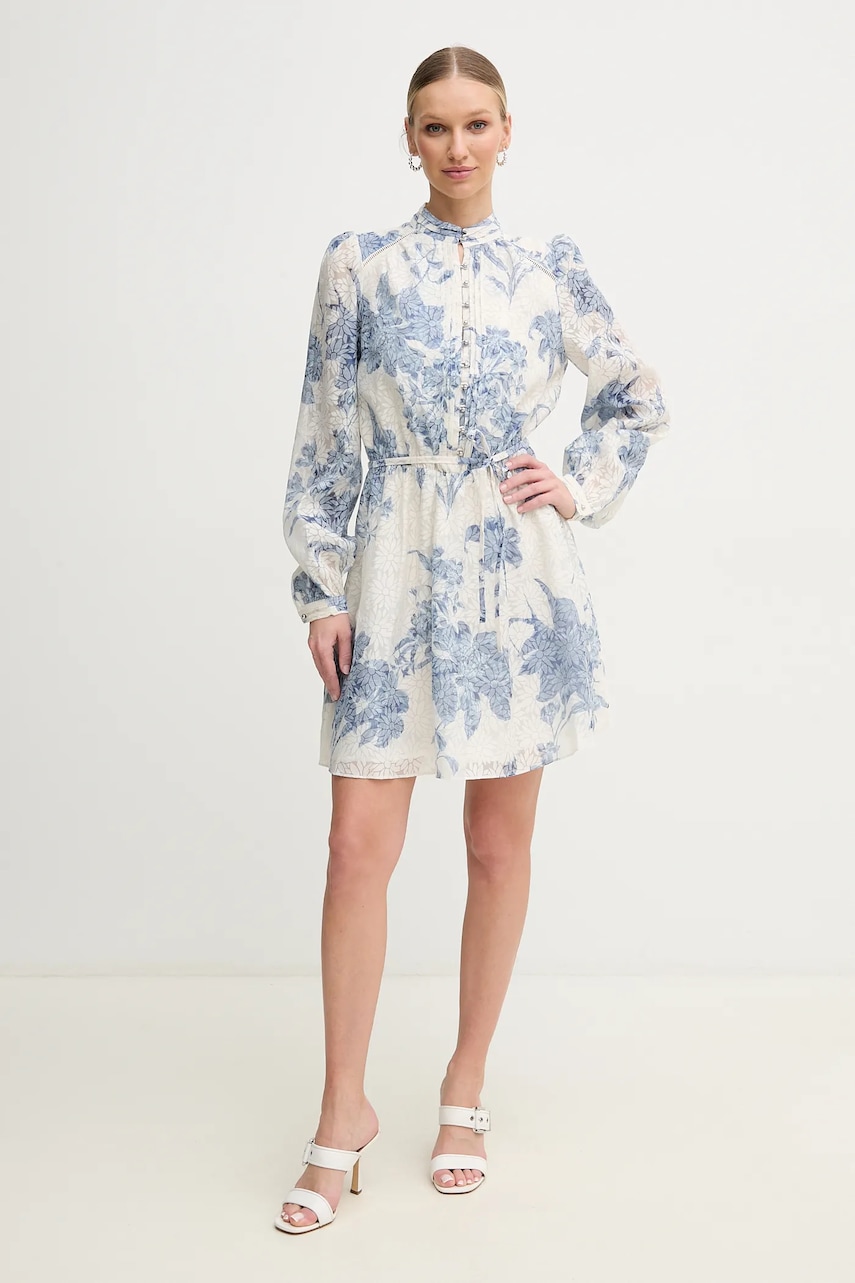 Платье Guess ADLAIDE цвет бежевый mini расклешённое W5GK07 WH4K2 Платье Guess ADLAIDE цвет бежевый mini расклешённое W5GK07 WH4K2