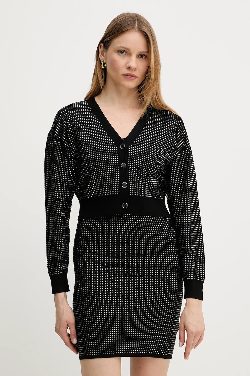 Сукня Guess KHLOE колір чорний mini облягаюча W5GK45 Z3MN2