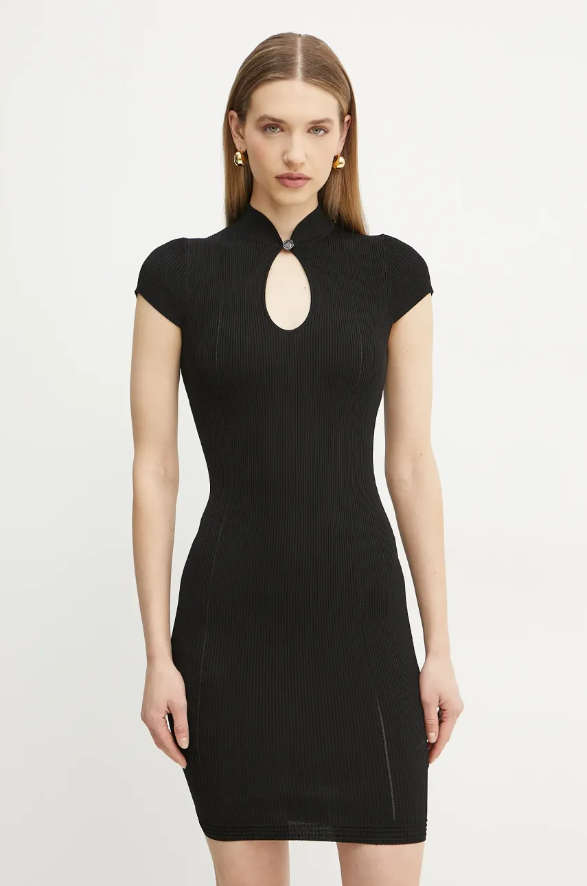 Levně Šaty Guess MALIA černá barva, mini, W5GK46 Z3L10
