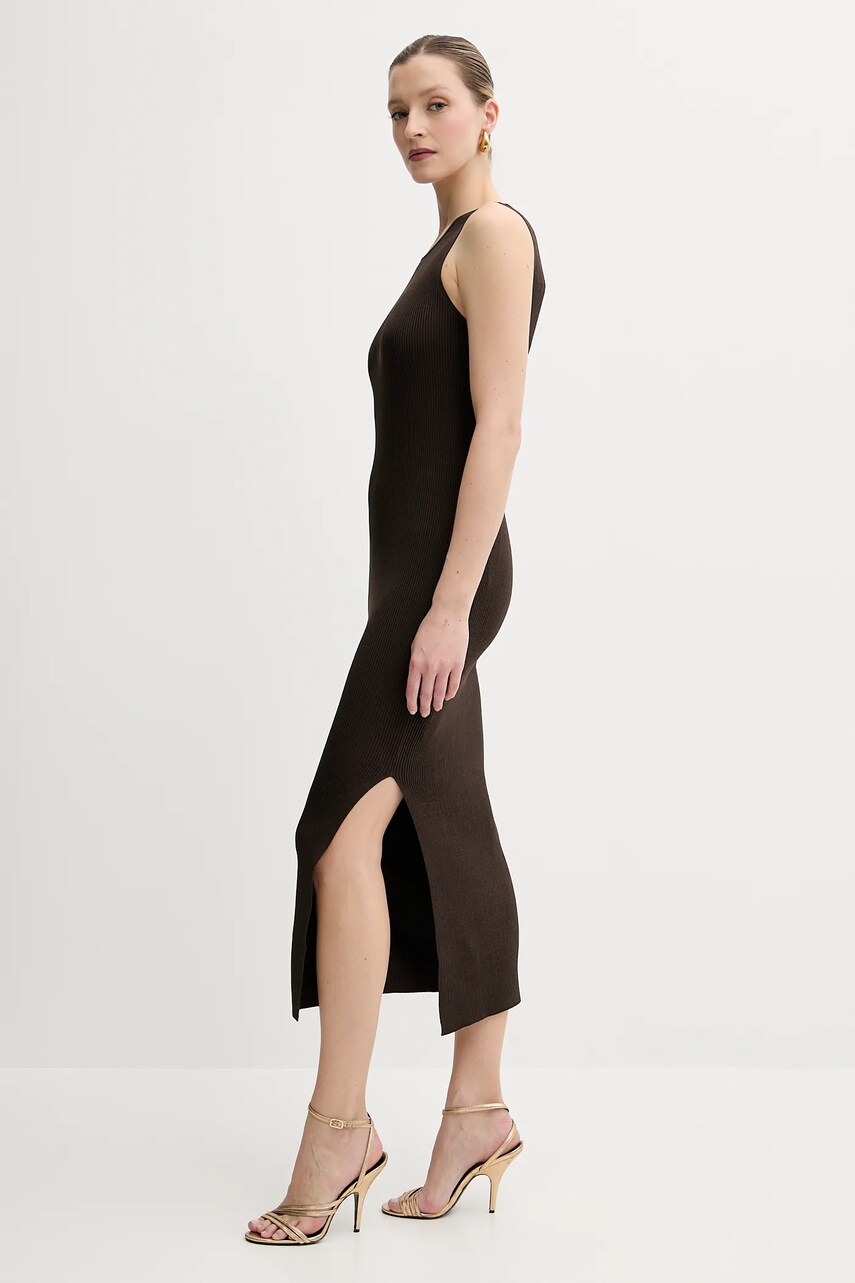 Сукня Guess JIULIA колір коричневий maxi облягаюче W5GK47 Z3L10