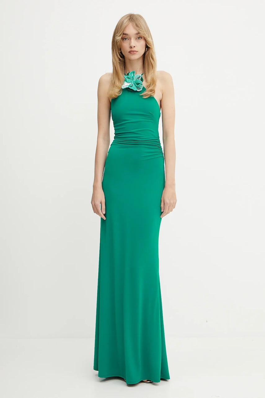 Сукня Guess колір бірюзовий maxi розкльошена W5GK95 KCVG2