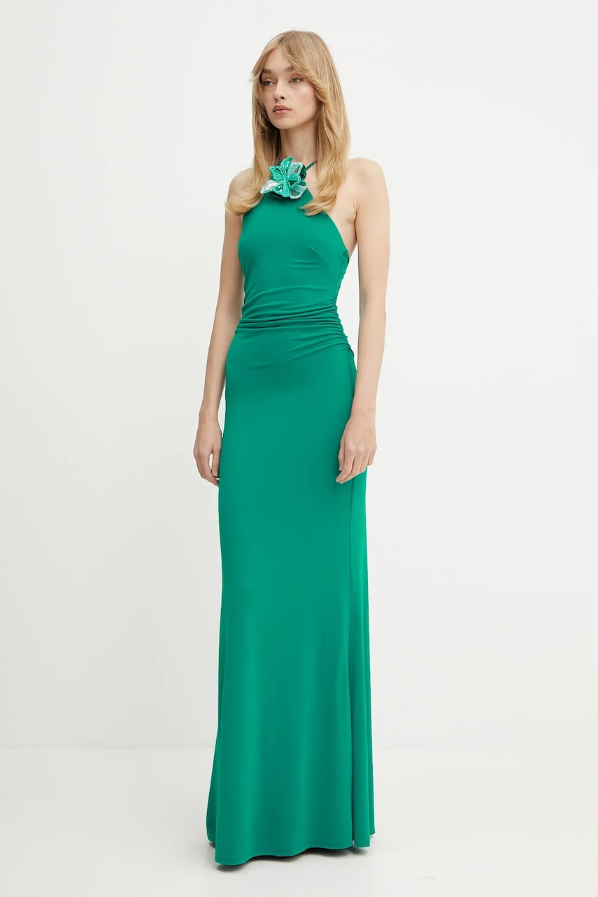 Сукня Guess колір бірюзовий maxi розкльошена W5GK95 KCVG2