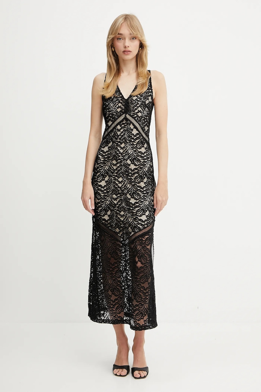 Сукня Guess CHRISTEL колір чорний maxi облягаюча W5GT37 KCS90