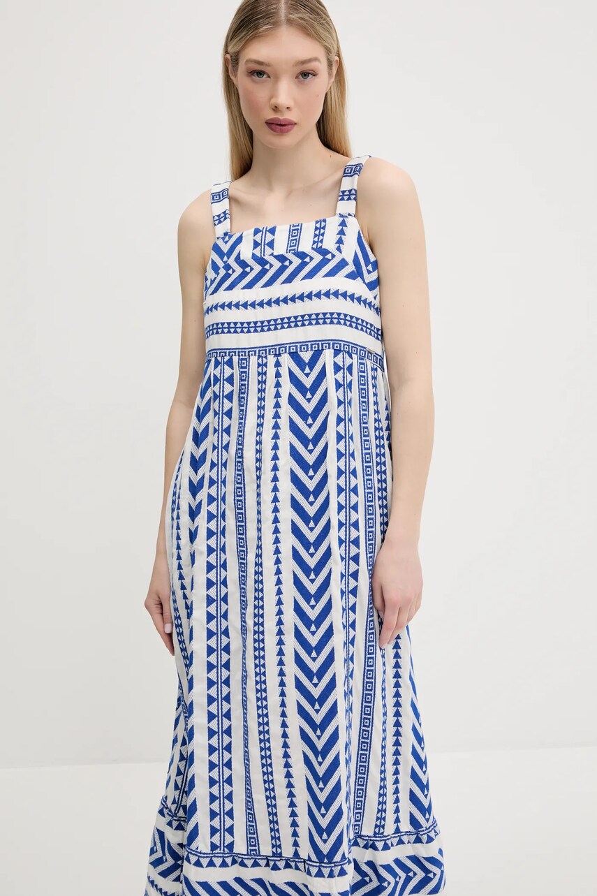 Сукня Superdry колір білий maxi розкльошена W8011872A-F1W