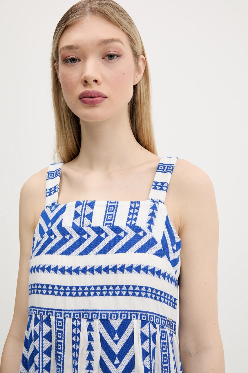 Сукня Superdry колір білий maxi розкльошена W8011872A-F1W
