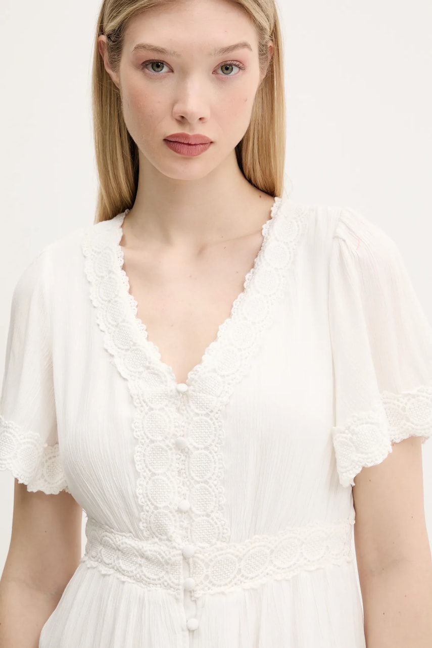Сукня Superdry колір білий midi розкльошена W8011891A-71D