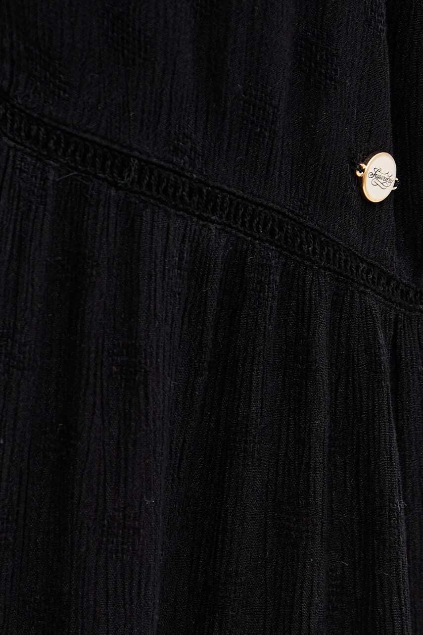 Сукня Superdry колір чорний midi розкльошена W8011908A-02A