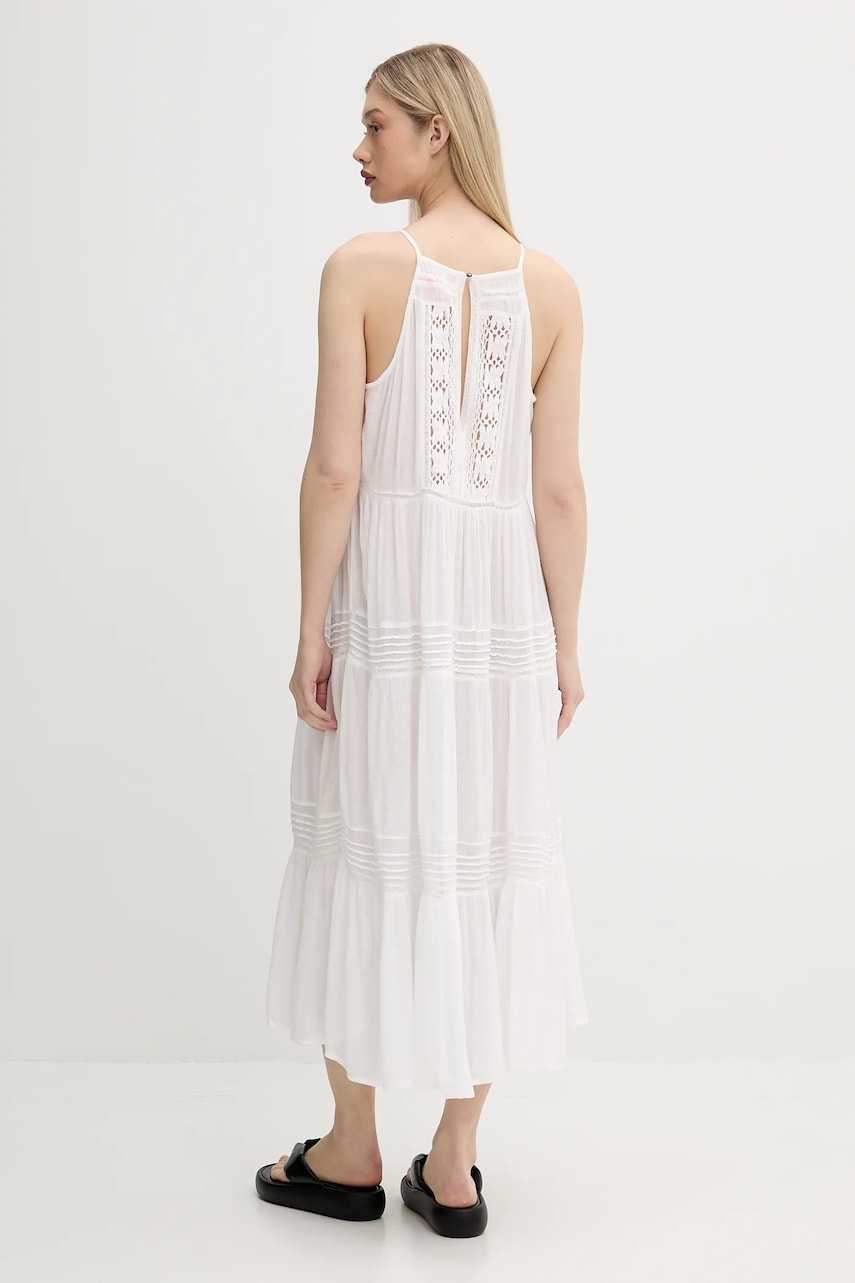 Сукня Superdry колір білий maxi розкльошена W8011908A-71D