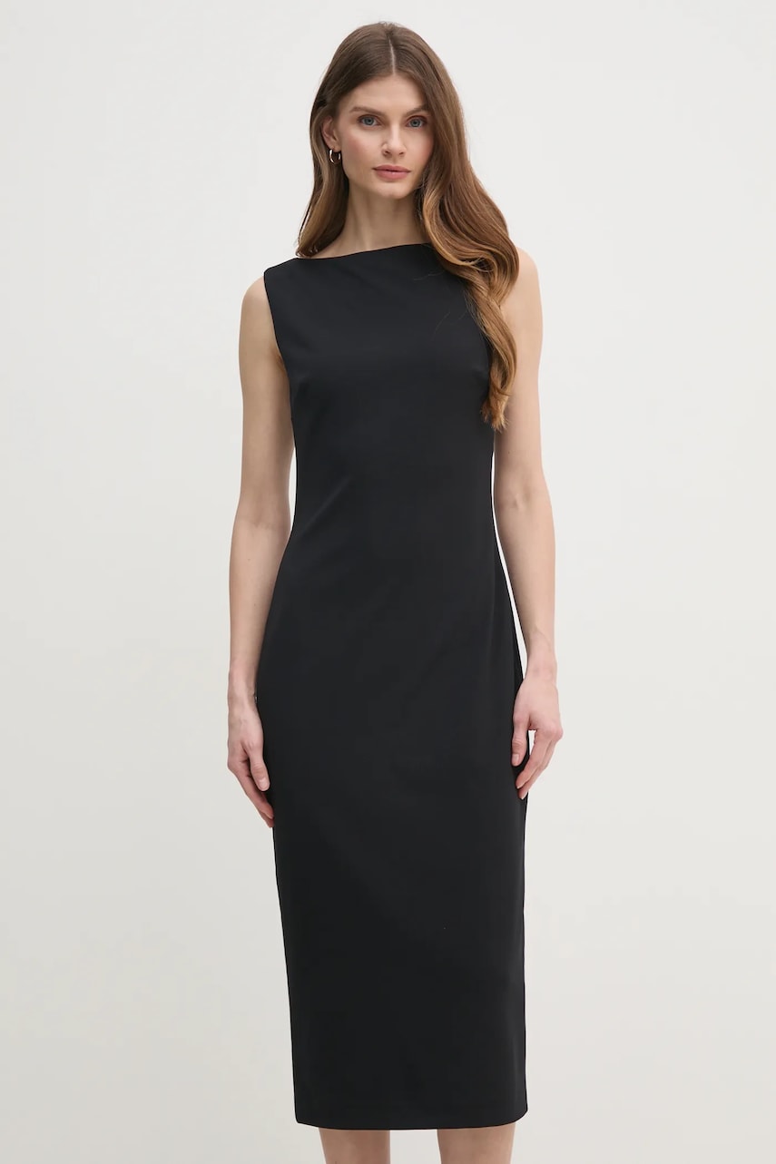 Сукня Calvin Klein колір чорний midi облягаюча K20K208140