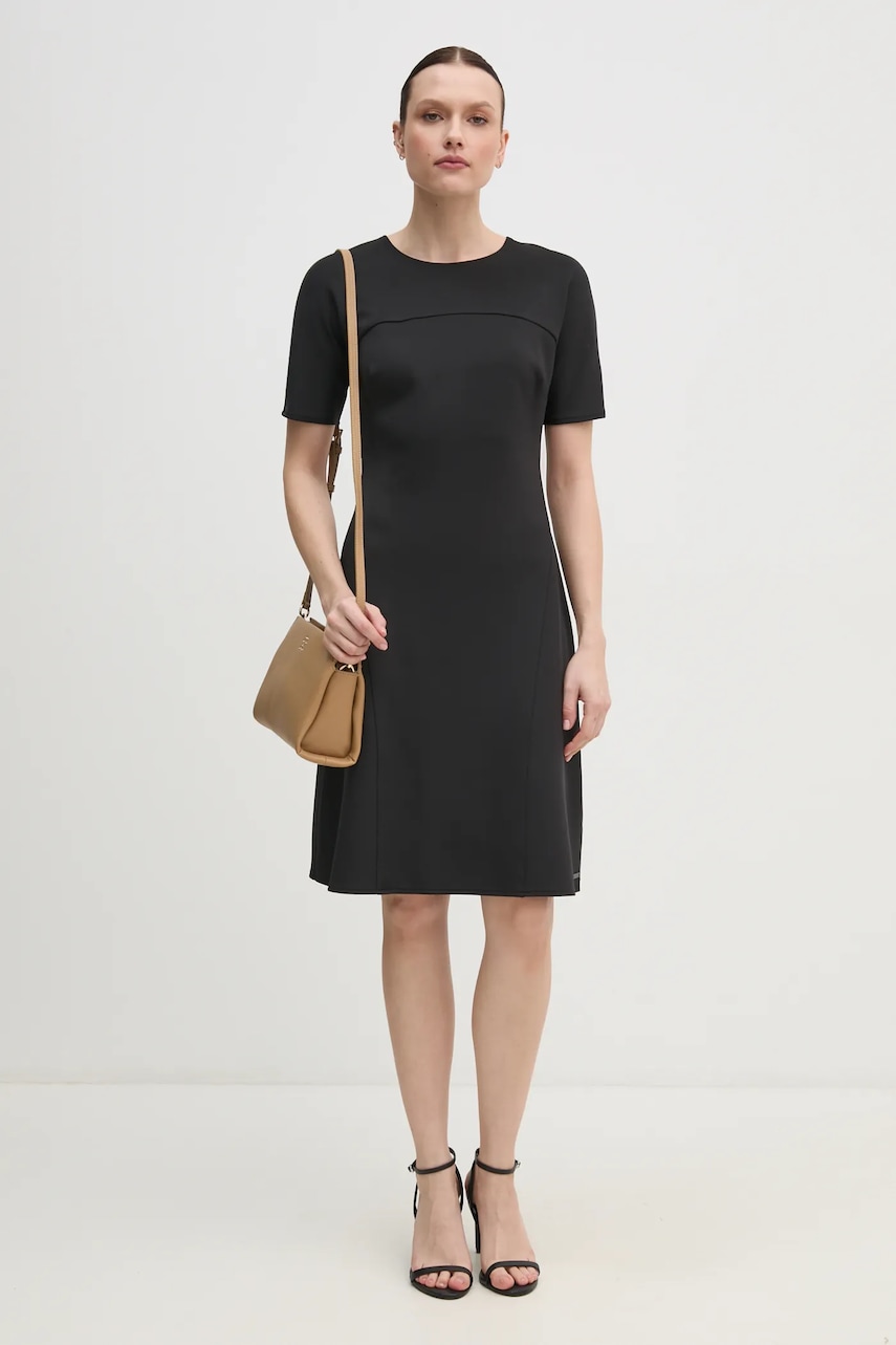 Платье Calvin Klein цвет чёрный mini расклешённое K20K208151 Платье Calvin Klein цвет чёрный mini расклешённое K20K208151