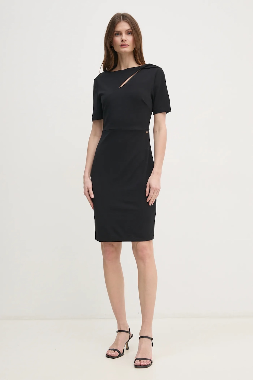 Платье Calvin Klein цвет чёрный mini облегающее K20K208174 Платье Calvin Klein цвет чёрный mini облегающее K20K208174