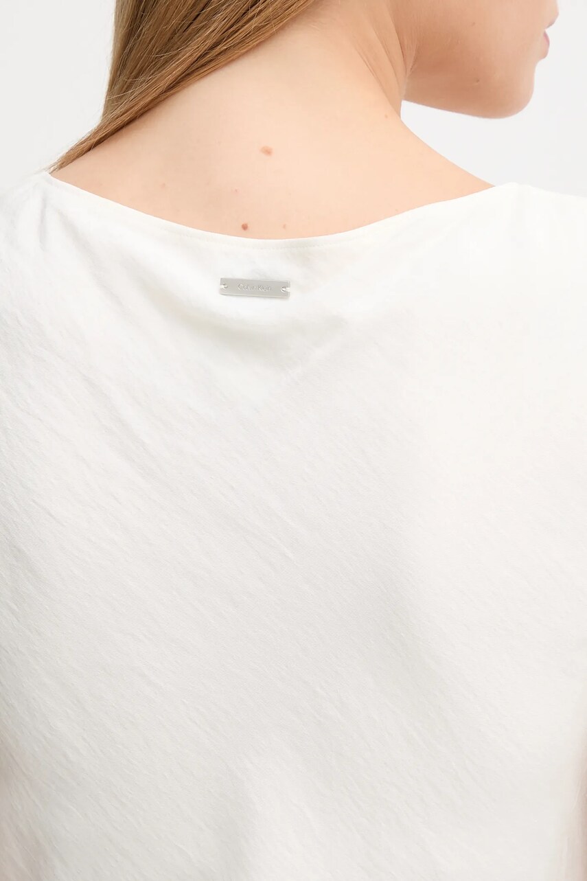 Сукня Calvin Klein колір бежевий maxi розкльошена K20K208355