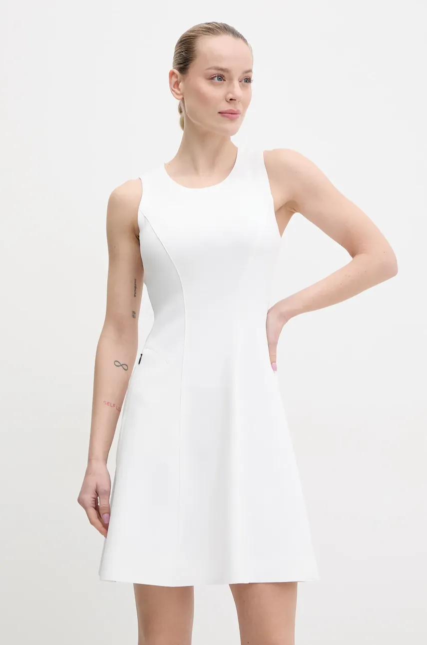 Sportalm rochie culoarea alb, mini, evazată, 550209