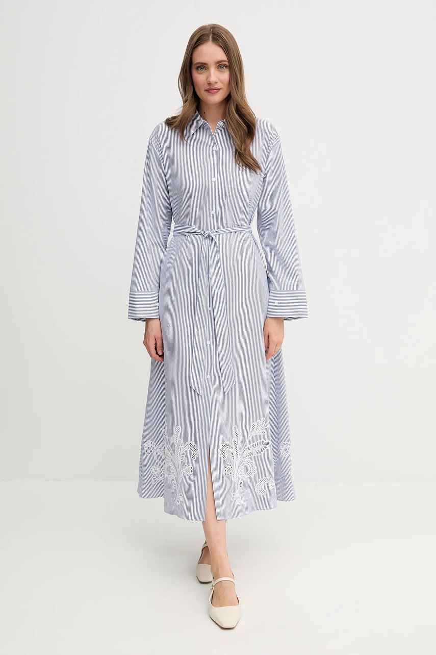 Бавовняна сукня Tommy Hilfiger midi пряма WW0WW44660