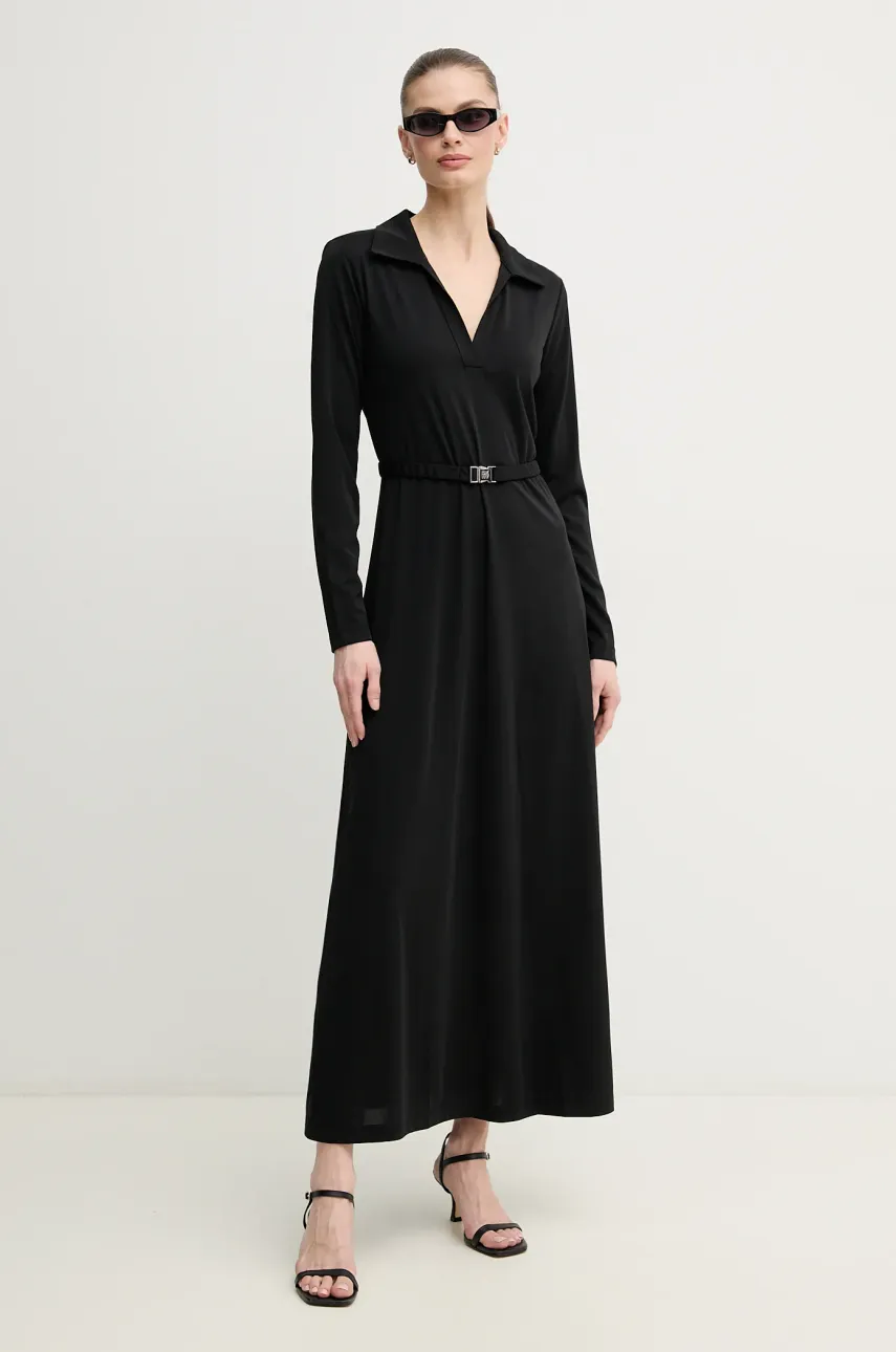 Dkny rochie culoarea negru, midi, evazată, DD5J1H52 Dkny rochie culoarea negru, midi, evazată, DD5J1H52