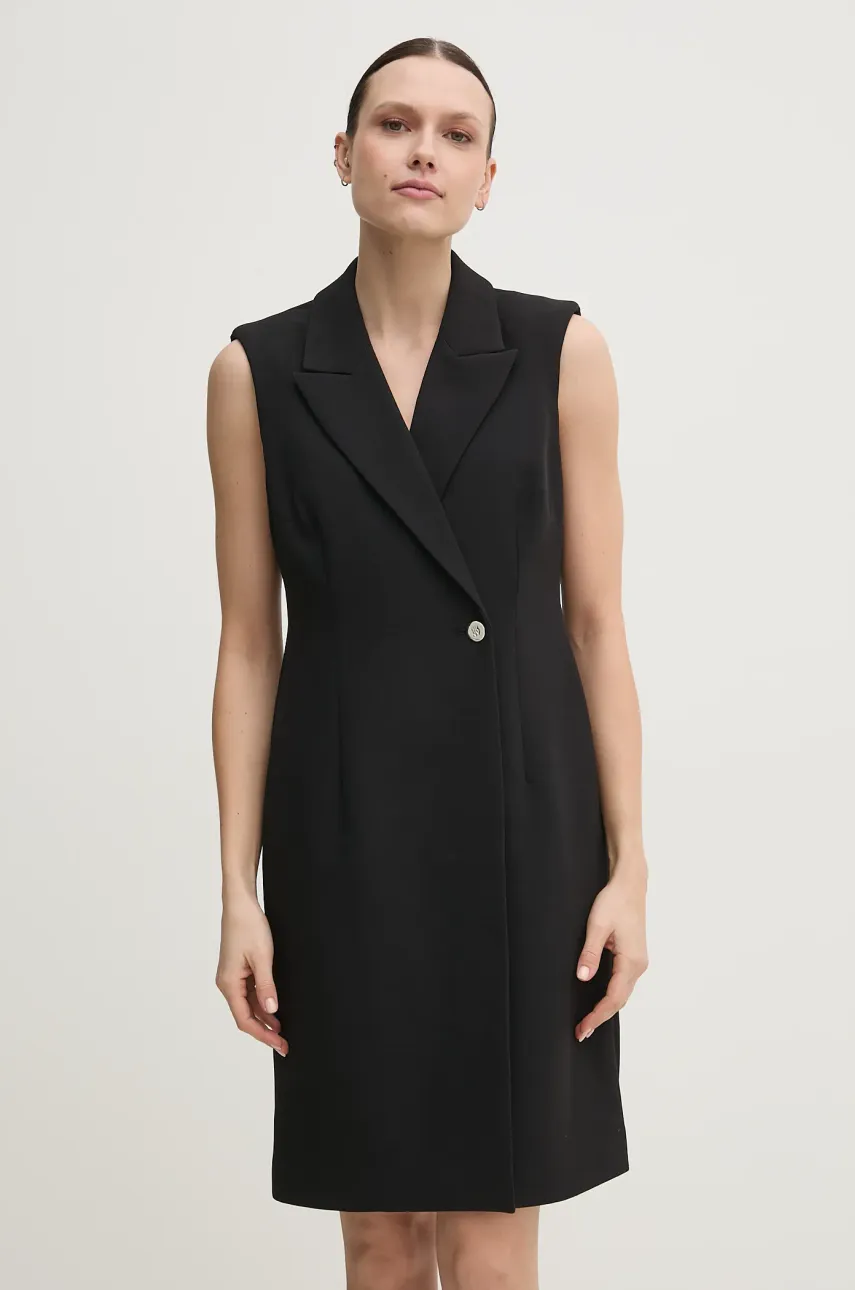 Dkny rochie culoarea negru, mini, mulată, DD5U1H66