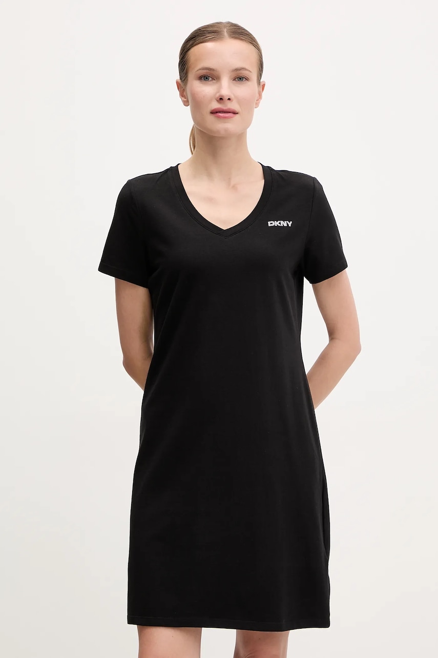 Dkny rochie culoarea negru, mini, drept, DP5D4902 Dkny rochie culoarea negru, mini, drept, DP5D4902