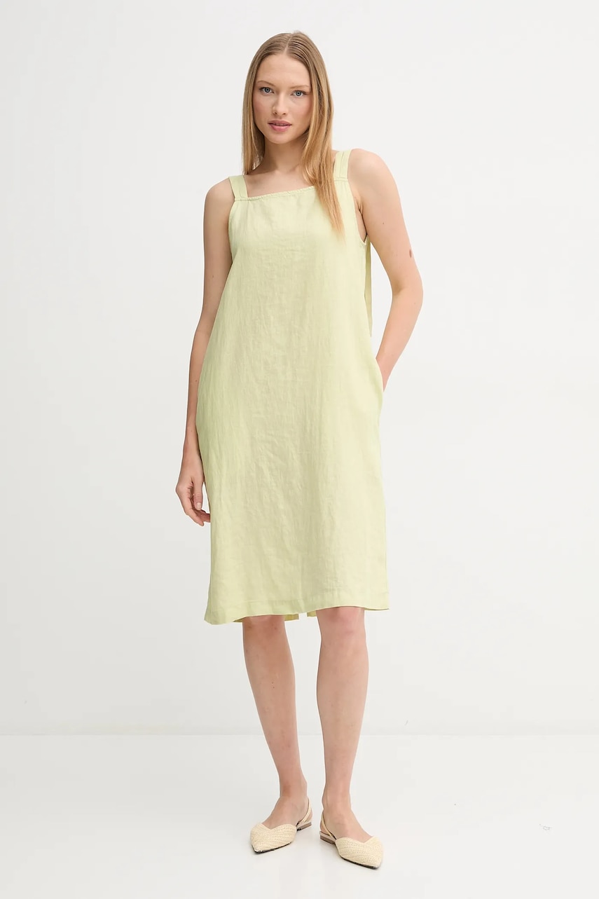 Dkny rochie din in culoarea verde, mini, dreaptă, P5BBCATP