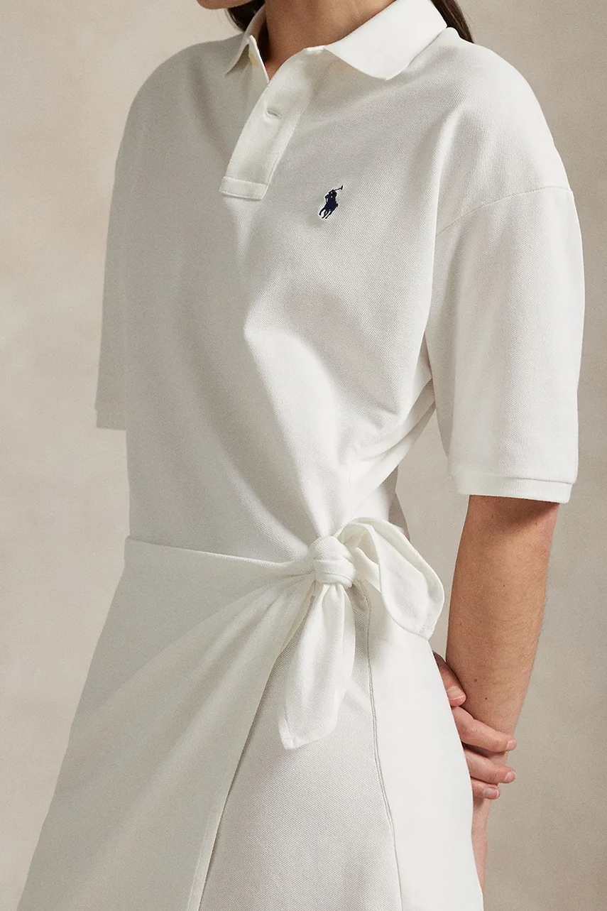 Бавовняна сукня Polo Ralph Lauren колір білий mini пряма 211A88516