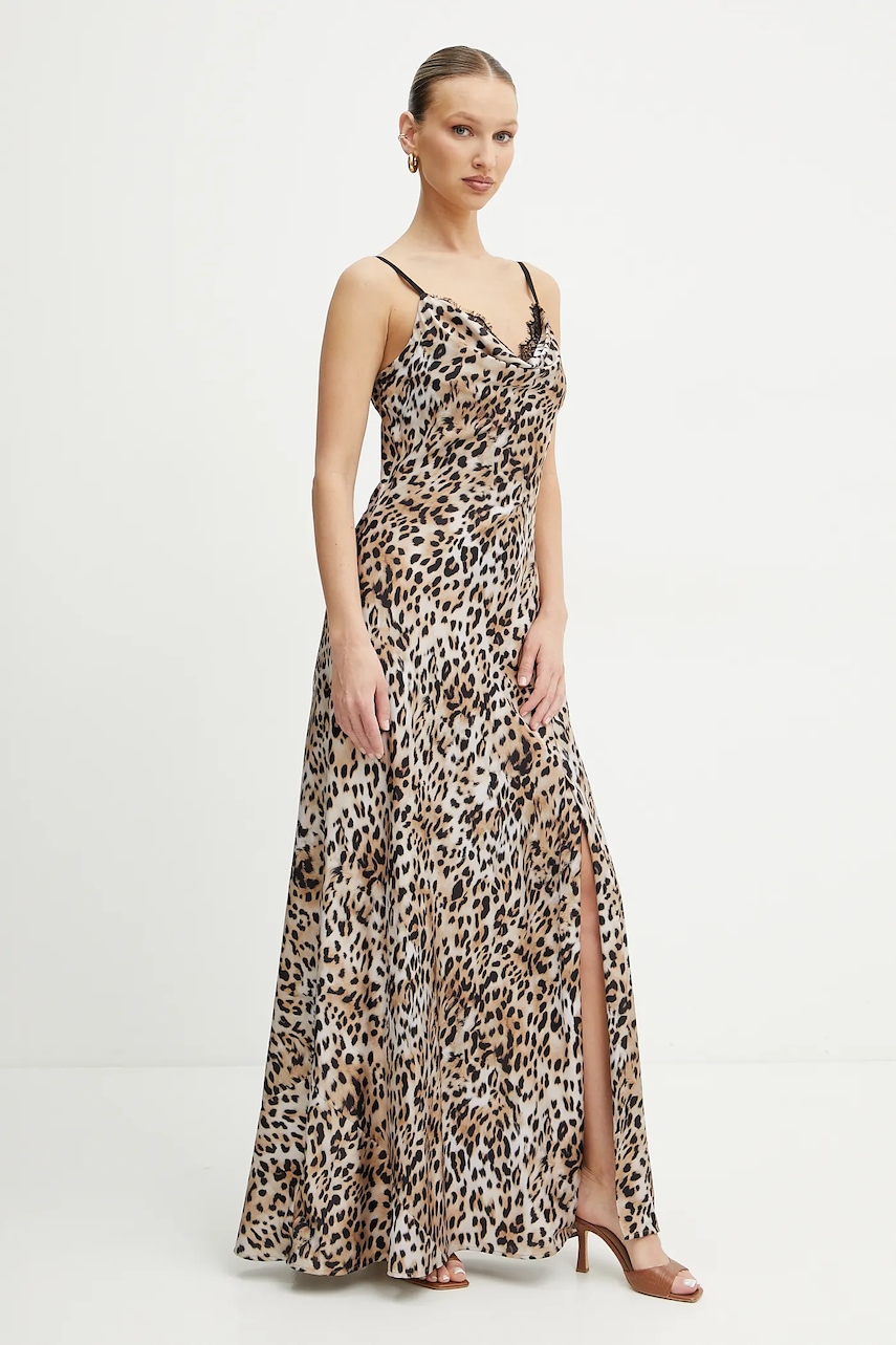 Платье Guess ADLE цвет коричневый maxi расклешённое W5GK10 WF1T2 Платье Guess ADLE цвет коричневый maxi расклешённое W5GK10 WF1T2