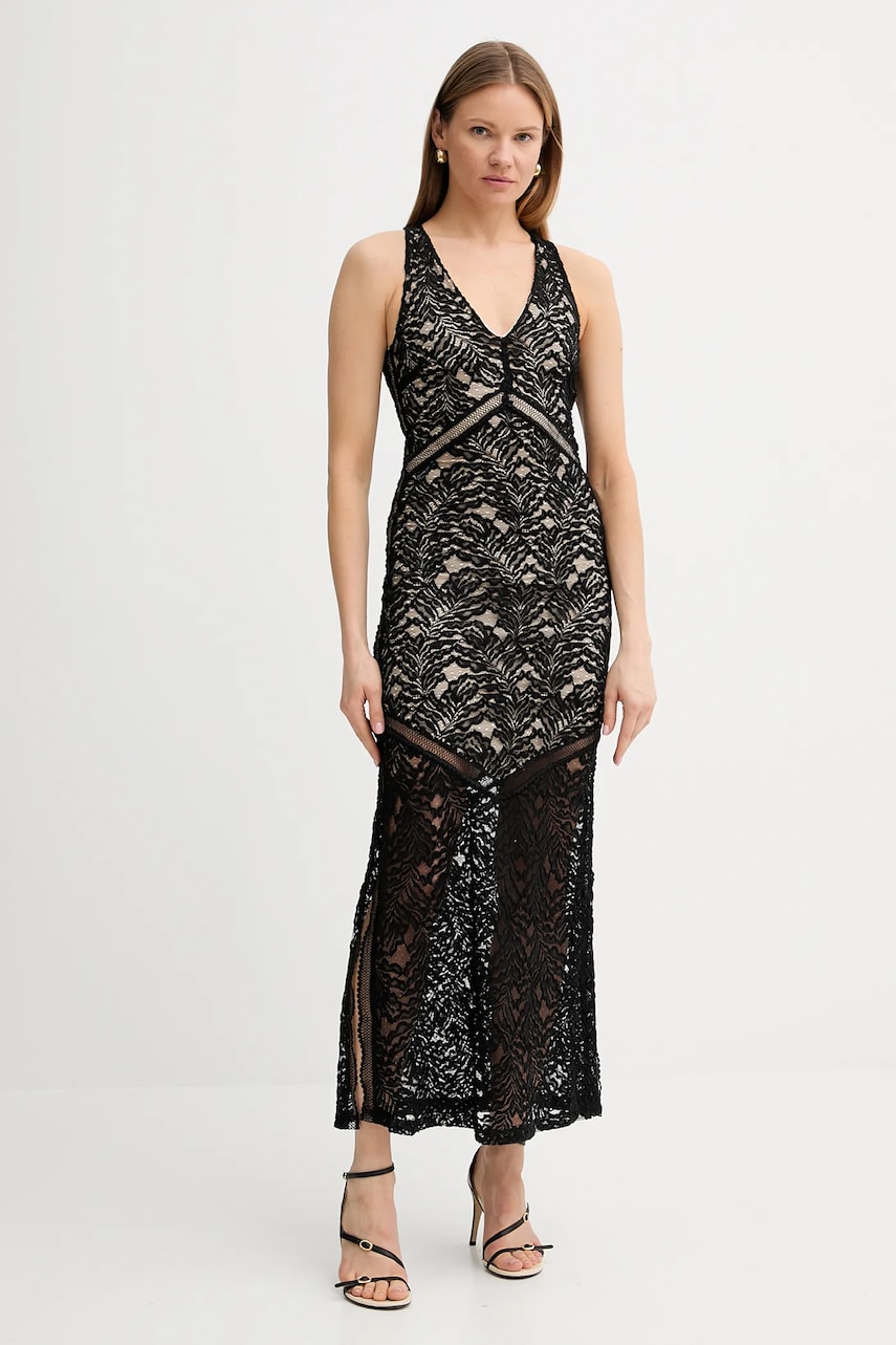 Guess sukienka CHRISTEL kolor czarny maxi dopasowana W5GK37 KCS90