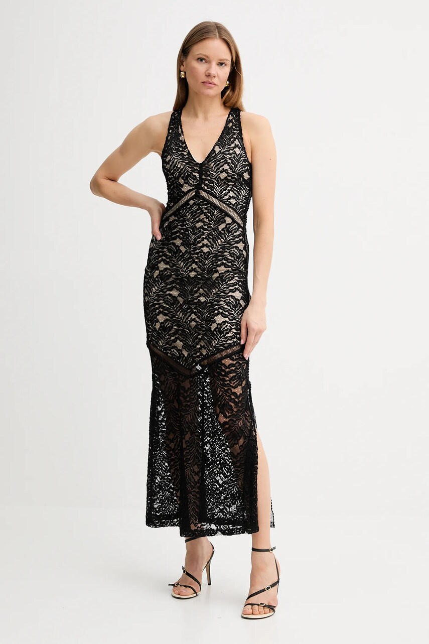 Сукня Guess CHRISTEL колір чорний maxi облягаюча W5GK37 KCS90
