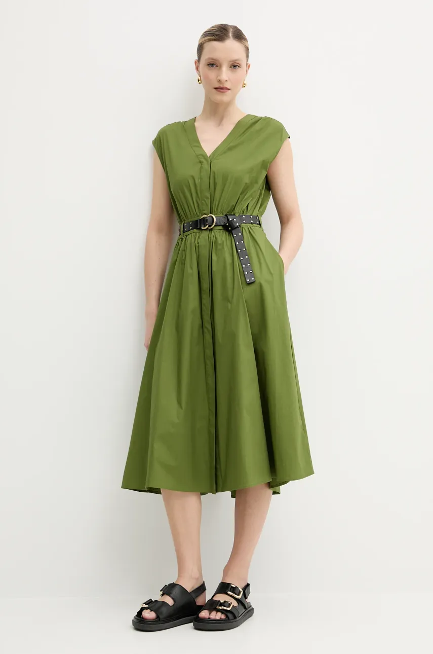 MICHAEL Michael Kors rochie culoarea verde, mini, evazati, MS5830KF4C