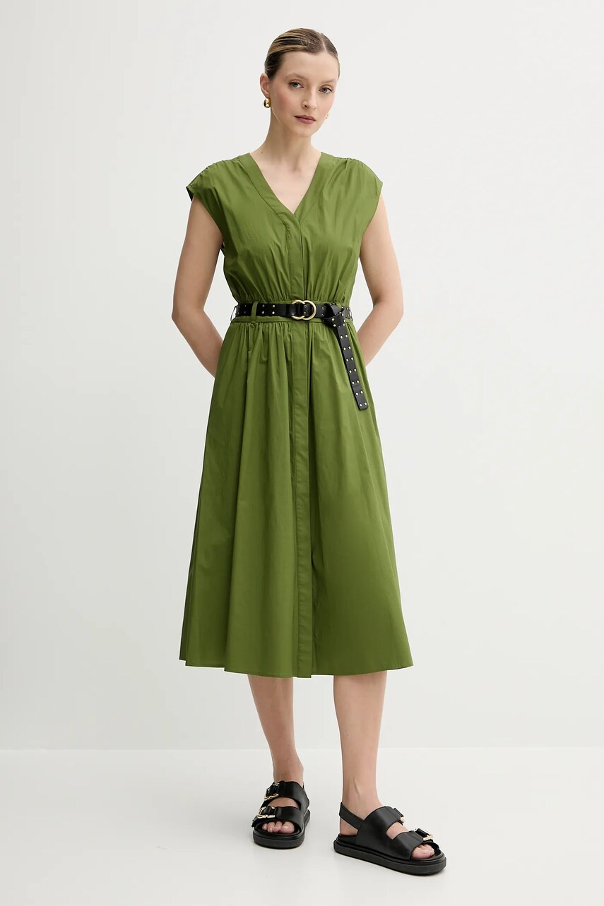 Сукня MICHAEL Michael Kors колір зелений mini розкльошена MS5830KF4C