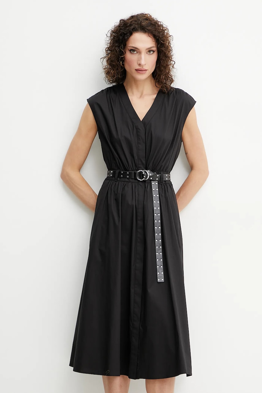 MICHAEL Michael Kors rochie culoarea negru, mini, evazată, MS5830KF4C