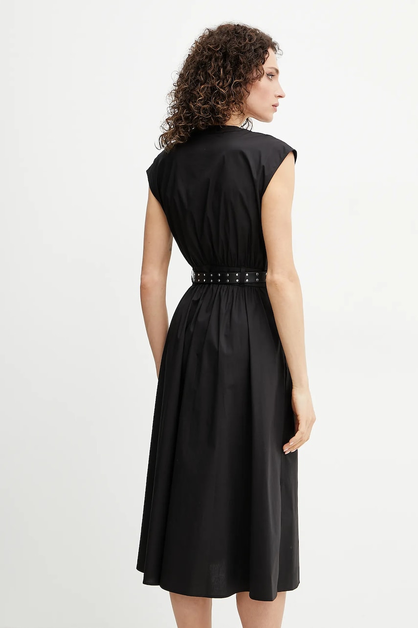 Сукня MICHAEL Michael Kors колір чорний mini розкльошена MS5830KF4C
