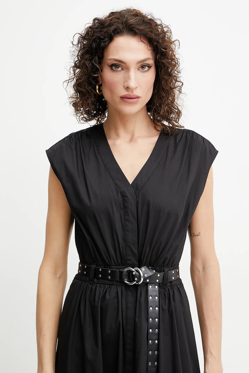 Сукня MICHAEL Michael Kors колір чорний mini розкльошена MS5830KF4C
