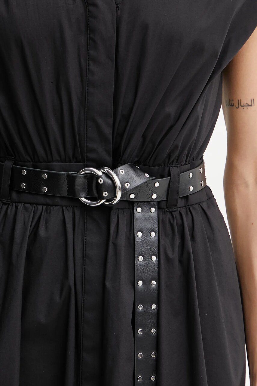Сукня MICHAEL Michael Kors колір чорний mini розкльошена MS5830KF4C