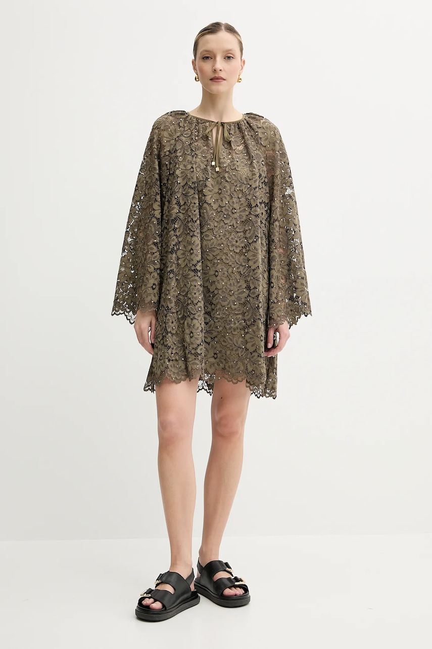 Сукня MICHAEL Michael Kors колір зелений mini oversize MS580R0GTA